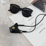 Load image into Gallery viewer, Glasses hanging neck leather clip