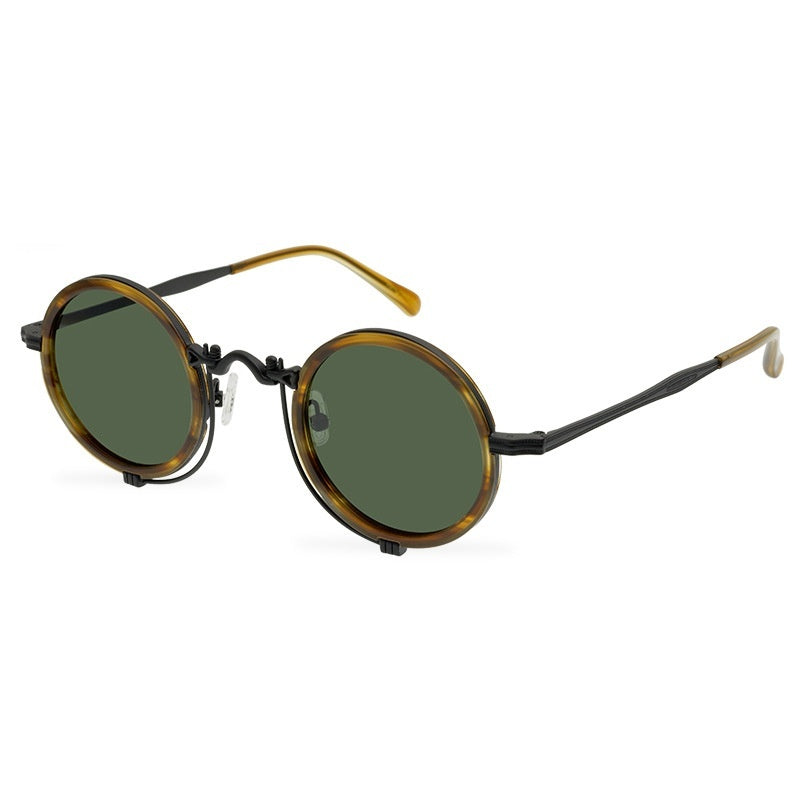 Circular Retro Polarized Artistic Sunglasses