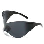 Load image into Gallery viewer, Plastic Super Large Rim Siamese Sports Sunglasses
