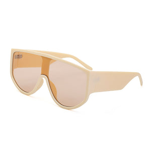 Vintage Oversized One Piece Round Sunglasses.