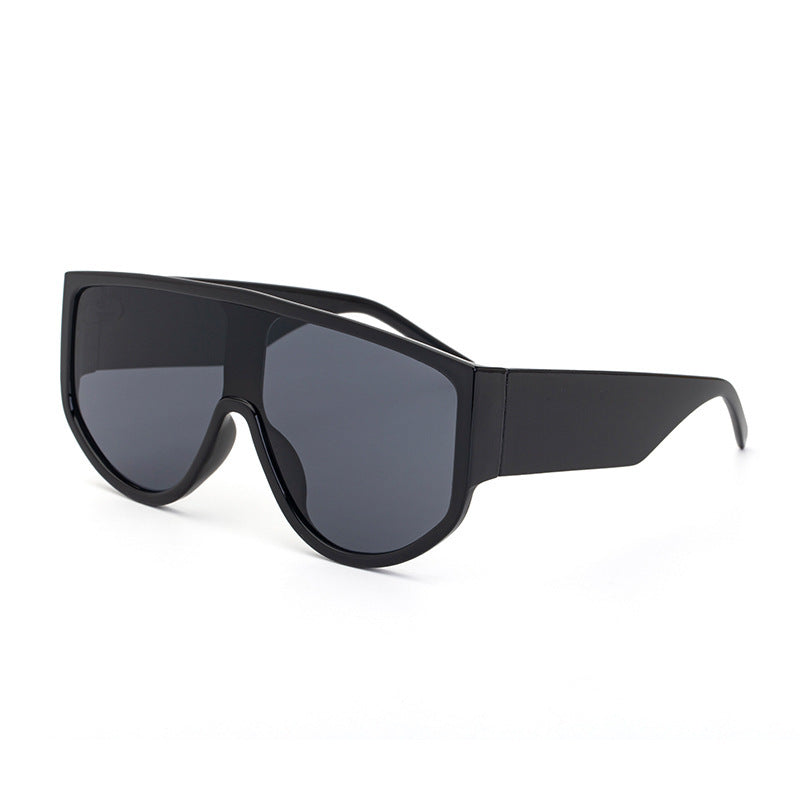 Vintage Oversized One Piece Round Sunglasses.